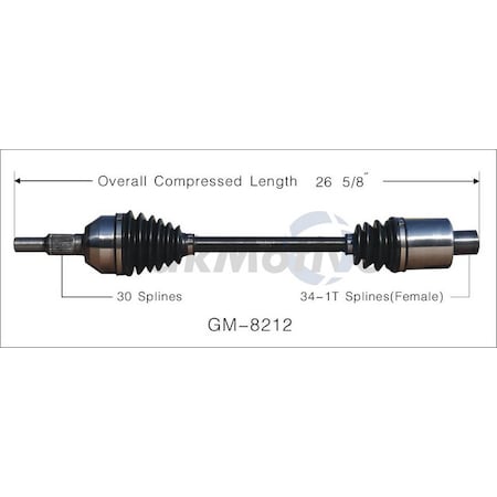 Surtrack Axle Cv Axle Shaft, Gm-8212 GM-8212